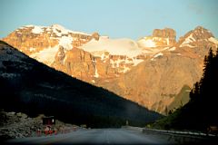 06 Cathedral Mountain and Cathedral Crags At Sunrise From Trans Canada Highway Just After Leaving Lake Louise For Yoho.jpg